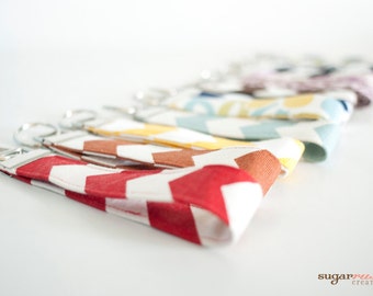 Fabric Key Fob, Key Chain, Wristlet