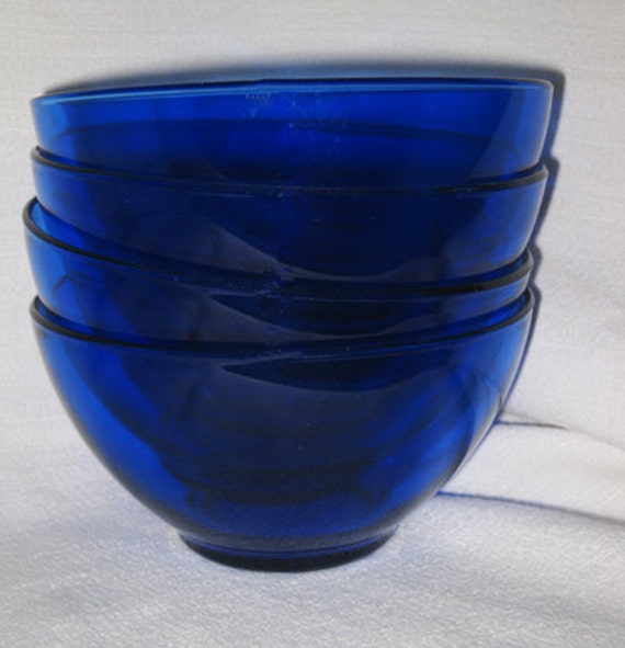 Cobalt Blue Cereal Soup Bowls Made In France4