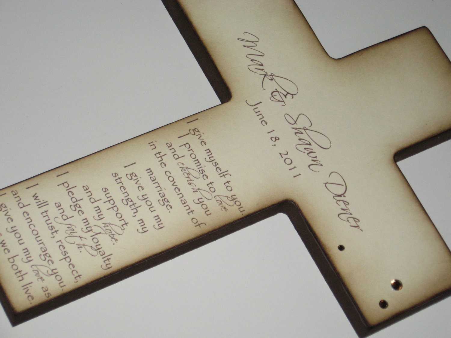 Personalized Christian Wedding Cross Gift for Bride and