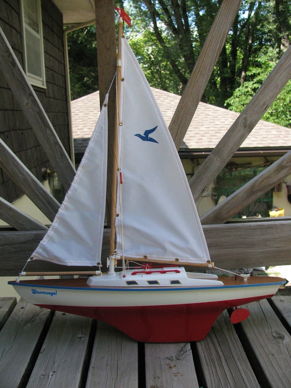 Vintage Toy Pond Yacht or Sailboat XLT Condition