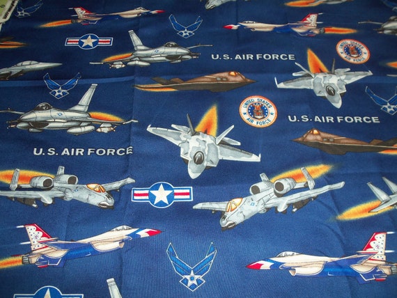 United States Air Force Fabric set of 2-22 1/2 X