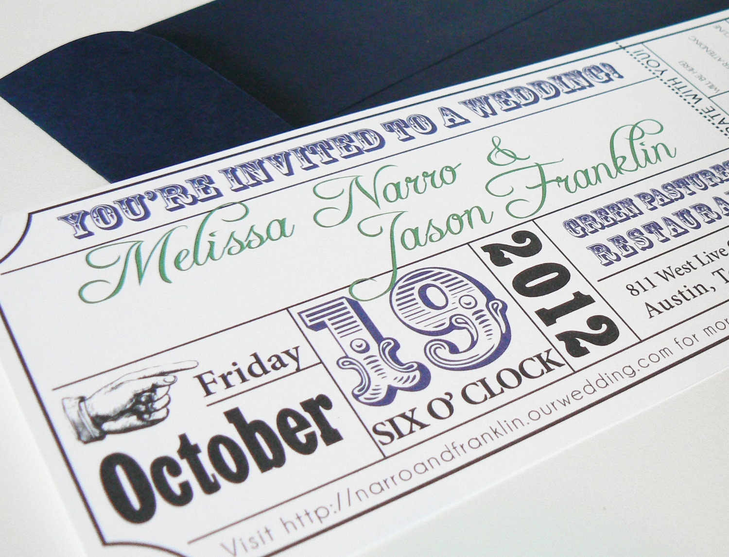 Movie Ticket Themed Wedding Invitations 7