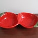 Strawberry Relish Dish -Metlox Poppytrail - California Pottery - Vintage, Mid Century, Rustic, Kitchen, Home Decor