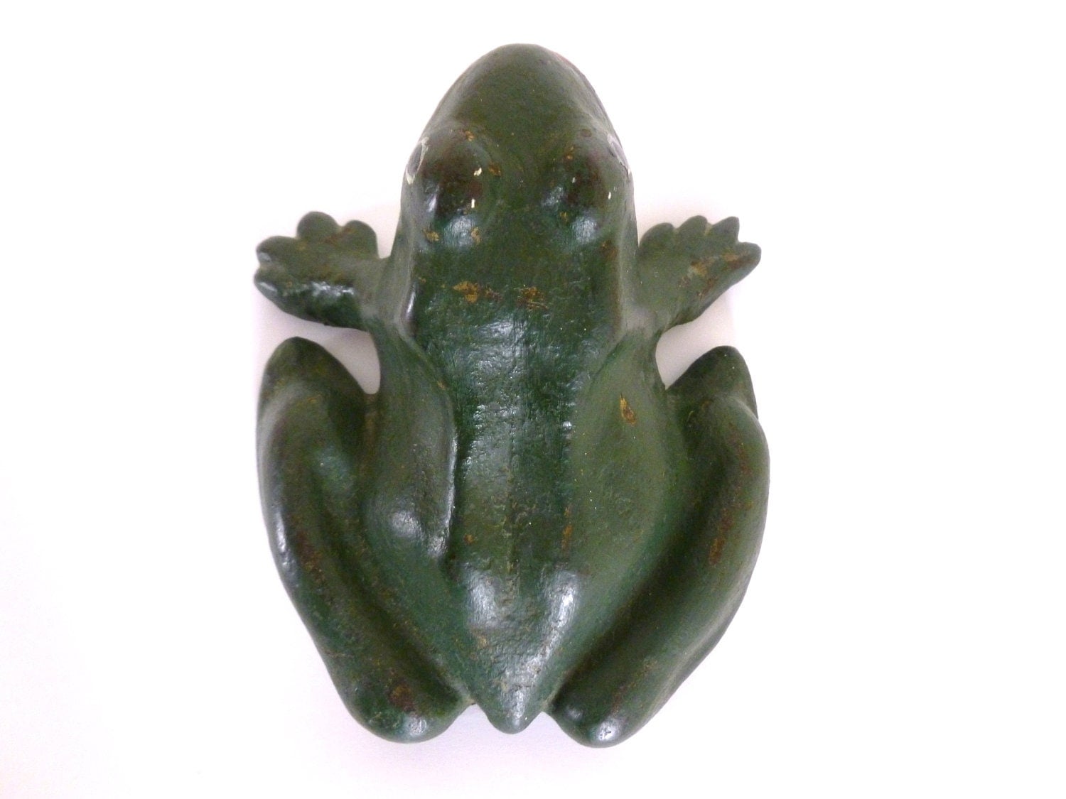 Antique 1890's 1920's Cast Iron Frog Door Stop Old