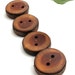 Small Rustic Natural Wood Buttons (Set of 4) - Made from Invasive Species Buckthorn Tree . Sustainable Wisconsin Wood