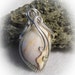 Spencer Opal White Opal Wire Wrapped Stone Pendant