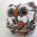 Plush Stuffed Love Owl- Hand Knitted