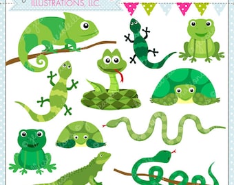 Clip Art Reptile Clipart reptile clipart etsy rad reptiles cute digital for commercial or personal use graphics