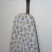 SALE - OLD STOCK Ironing Board Cover Blue Birds in Bird Cage Tweet Tweet blue yellow and cream
