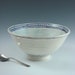 Ceramic Bowl White and Blue Hand Painted and Wheelthrown, Handmade by Licia Lucas Pfadt