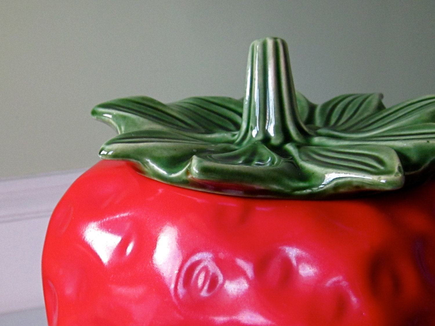 Vintage McCoy Strawberry Cookie Jar by winkinpossum on Etsy