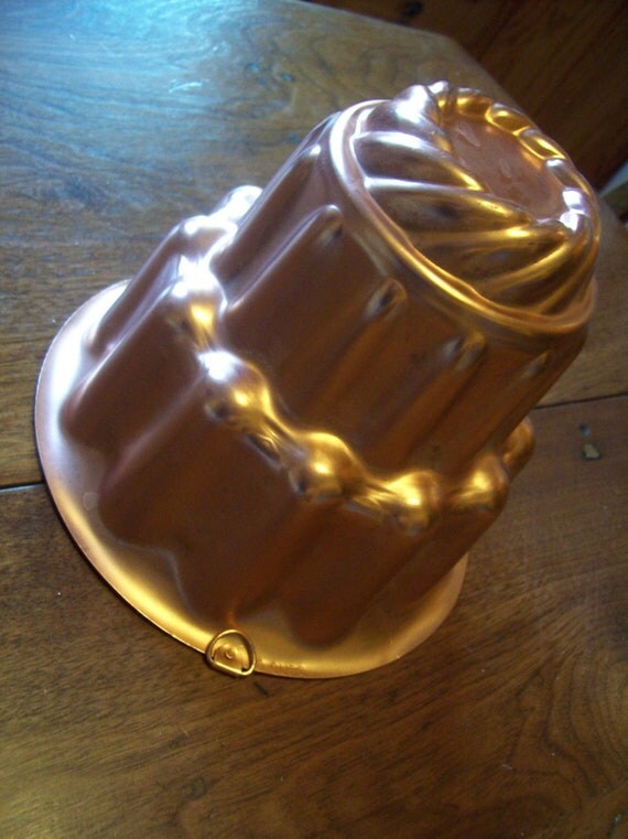 Vintage Brass Jello Mold Round and Tall by VintageKats on Etsy