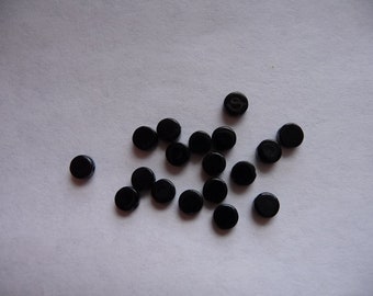 SALE!! Bead, blackstone, dyed, 4mm, flat round, Pkg Of 30 SALE!!