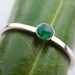 Tiny Emerald Ring in Sterling Silver. Emerald Stacking Ring