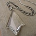 Repurposed Huge Vintage Chandelier Crystal Pendant Necklace - Womens Upcycled Jewelry Jewellery