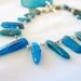 Tribal tennis bracelet, apatite points stacking bracelet, solid sterling silver fine jewelry