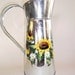 Sunflower Watering Can Pitcher Galvanized Metal