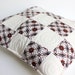 Checkers Black and White Java Batik Quilted Pillow Cover, Set of 2, 16 x 16 inches
