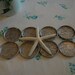 Eight Vintage Everlast Hand Forged Aluminum Coasters at Retro Daisy Girl