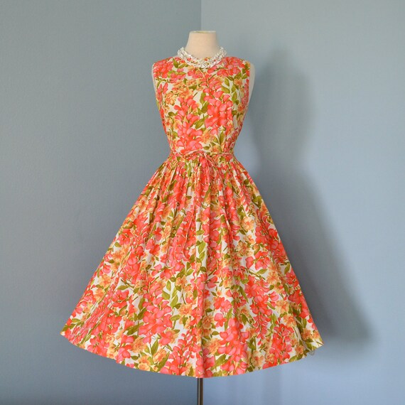 Vintage 1950s Sundress...Darling JERRY GILDEN Cotton by deomas