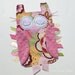 Pink Kleo OWL Baby Blanket Alexander Henry Fabric and Minky Ribbon Tag Blankie Lovey Lovie Baby Gift