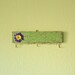 Jewelry holder - Green and Purple - repurposed from scrap wood