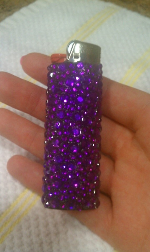 Items similar to Pretty Purple Sparkle Bic Lighter Case to Fit For Your Standard Bic Lighter on Etsy