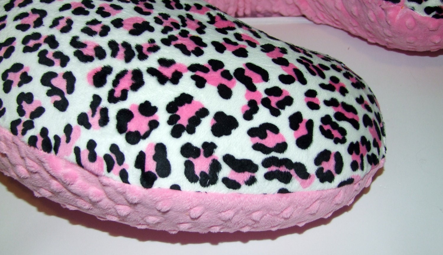 cover nursing jolly jumper pillow Boppy or Nursing Pink Pillow Cover Jolly Cheetah Minky