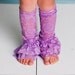 Hot Pink Ruffle Lace Legwarmers