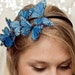 Blue Butterfly Woodland Headband