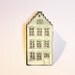Stepped gabled dutch or flemish house brooch