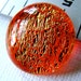 Dichroic Cabochon 19 mm Gold in Orange Fused Glass