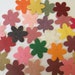 Wool Felt Flowers 24 total - Random Colored Daisies. 1273