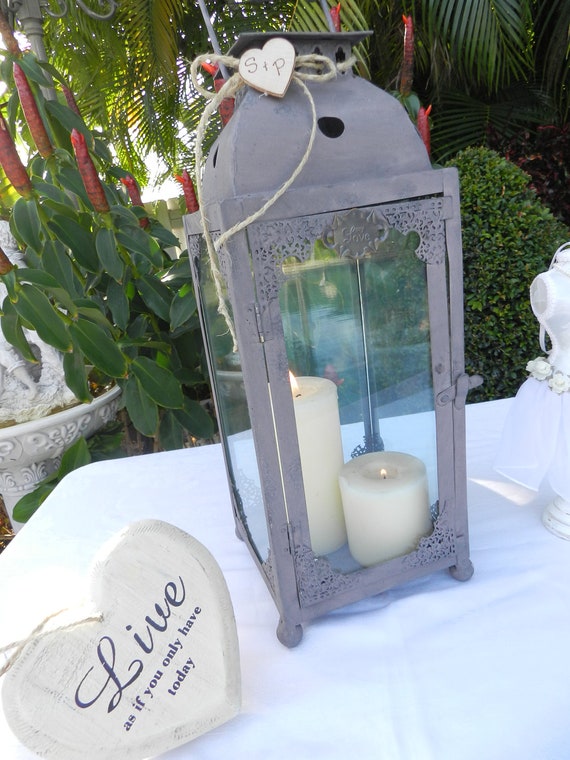 Lantern Wedding Card Holder Shabby Chic & Rustic by ChiKaPea
