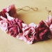 rose crown headband - santa monica, hair wreath, statement, wine and pink, wedding accessory, floral halo, vintage inspired, woodland.