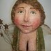 RESERVED Primitive Paper Mache Folk Art Doll Angel Bank