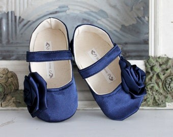 Baby Girl Shoes Toddler Girl Shoes Soft Soled Shoes Wedding Shoes Flower Girl Shoes Spring Shoes Summer Shoes Blue Wedding Shoes Satin Shoes