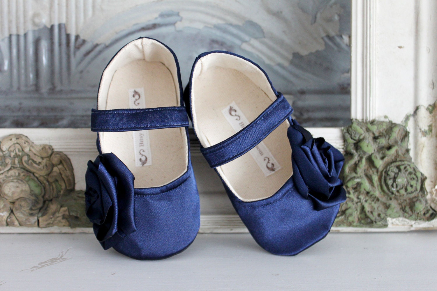 Nina Navy Blue Wedding Shoes Baby girl shoes toddler girl