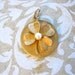 Vintage 12K GF Lucky Shamrock w Pearl Charm Pendant