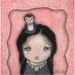whimsical painting folk art penguin whimsical art painting mixed media original 6x6 inch canvas board - I wish I had a penguin