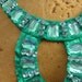 Cute embroidered and beaded applique green color