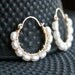 Handmade pearl hoops, white freshwater pearls, 14k gold filled, wire wrapped, hoop earrings, pearl earrings, Mimi Michele Jewelry