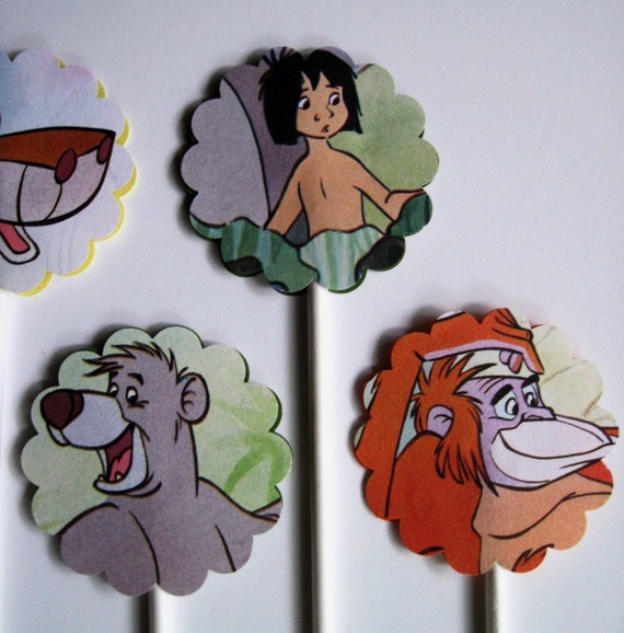 THE JUNGLE BOOK Disney Cupcake Toppers Set of 12