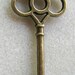 Antiqued Brass Key Finding Beads Pendant Focal (1)