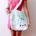 White Whale Tote Bag - Cute Tote , Kawaii Bag , Halloween