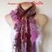 MULTICOLOR SCARF with ROSES, Women Crocheted Loop Scarf, Crocheted Flowers Applique, Elegant Crocheted Scarves