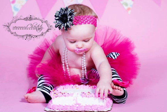 Items Similar To Hot Pink Tutu With Zebra Print Headband Includedbirthday Tutu Photography 7117