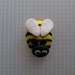 polymer clay bumble bee magnet
