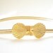 80's Belt, chic gold metal stretch skinny belt, seashell buckle
