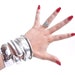 RESERVED for Mmvintage - Chunky Bangle Bracelet Lot - Vintage Silver Tone Costume Jewelry / Big Bangles